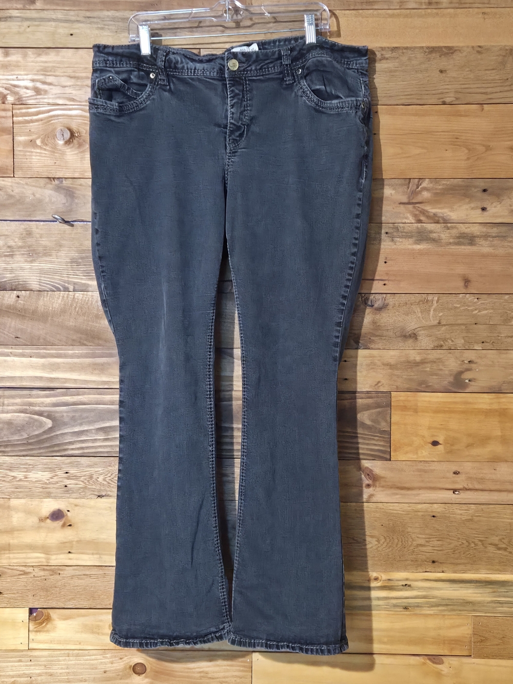 Royalty For Me Black Wash Bootcut Jeans Women's 22W Stretch Plus Size